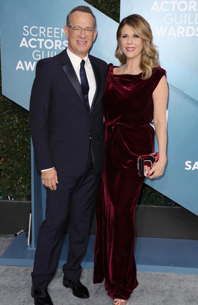 Tom Hanks and Rita Wilson at this year’s SAG Awards. Picture: Leon Bennett/Getty Images