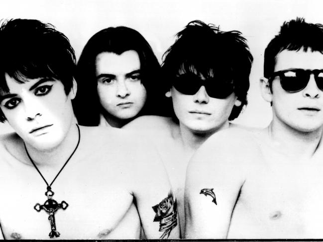 Richey Edwards (left) was the lead singer of the Manic Street Preachers until he disappeared in 1995 at the age of 27. Picture: Supplied