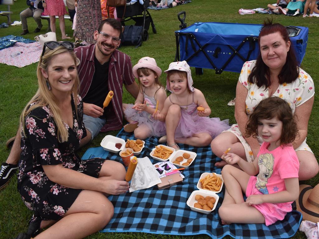 Annaliese Dean, Alex Dean, Rosalie Dean, Aurelia Dean, Elka Molloy and Rebecca Molloy at Ipswich Turf Club. Picture: Grace Koo