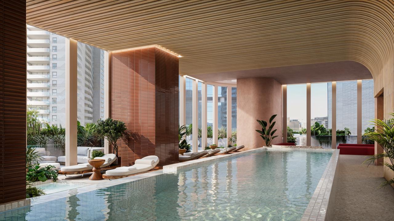 Residents will have access to a dedicated wellness club with spa, sauna, gym and a resort-style pool overlooking the city skyline.