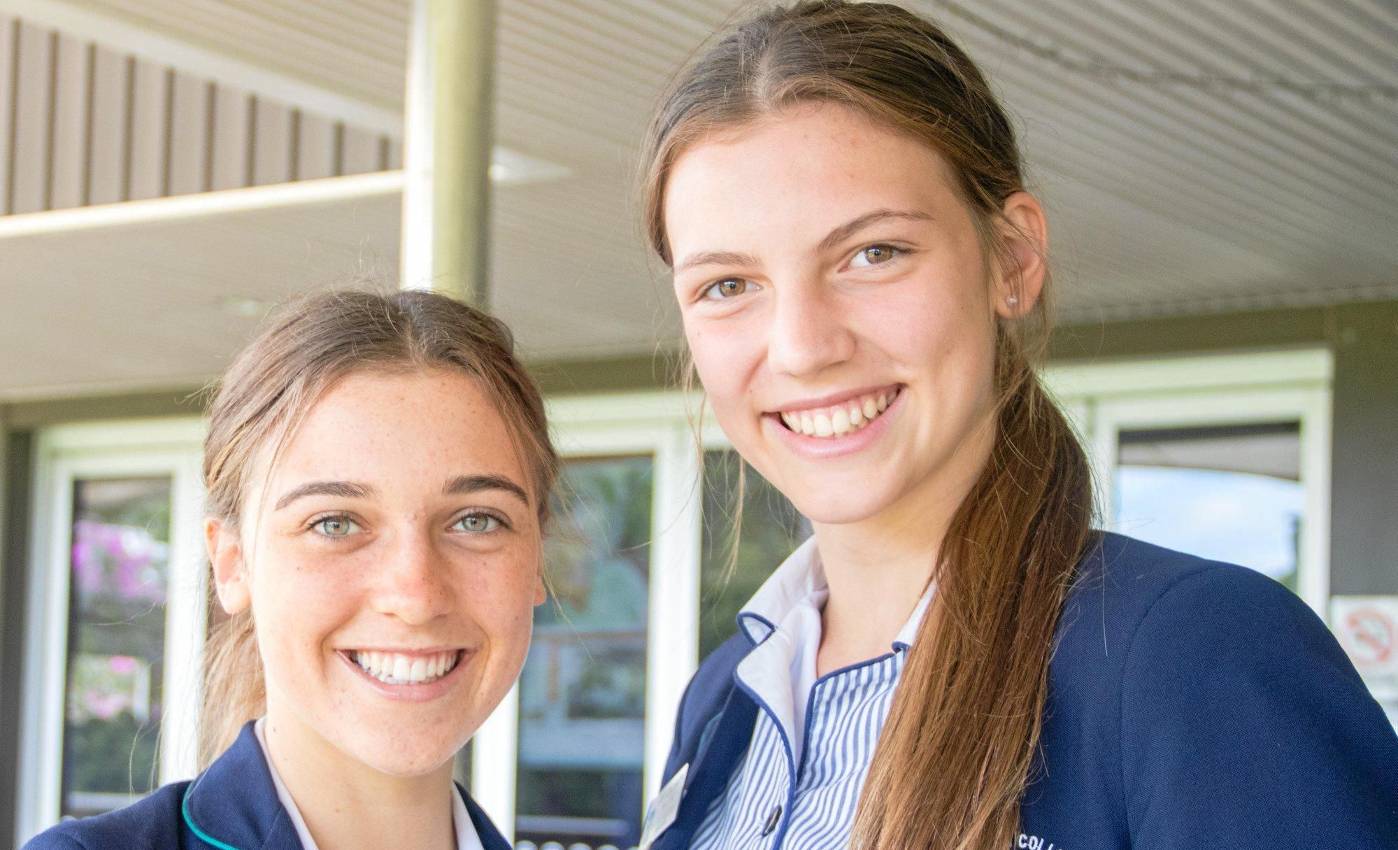 Amy Jocumsen, Selina Herbert from St Ursula's College at the Toowoomba Zonta Club's annual International Women's Day luncheon. Picture: Contributed