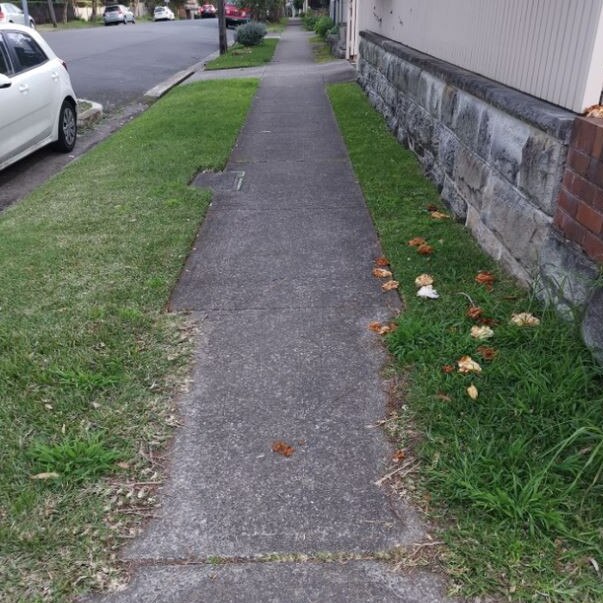 It’s sparked a heated debate of who should be mowing that little strip of grass. Picture: Facebook/WilloughbyLiving