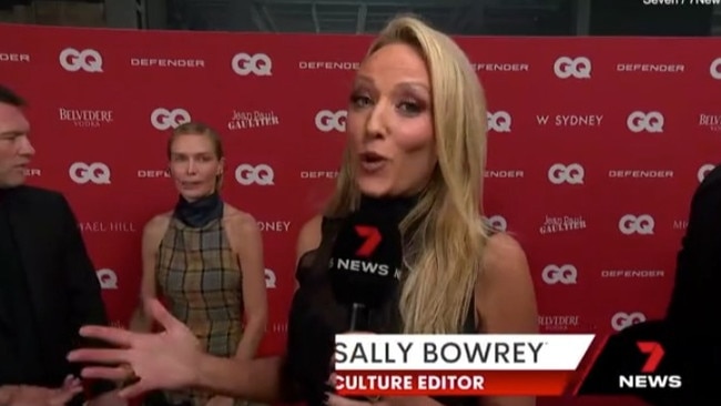 Reporter Sally Bowrey on the red carpet.