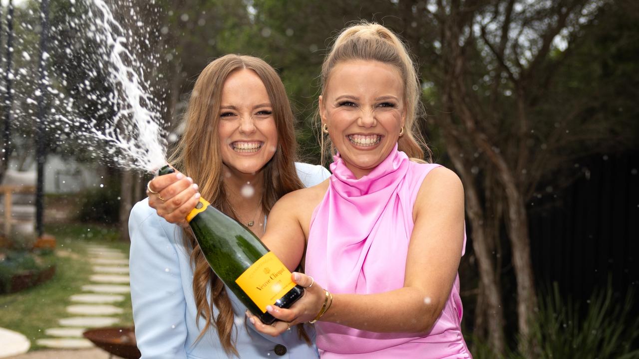 Maddy and Charlotte are this year’s Block winners, and instant millionaires. Pictures: Channel 9