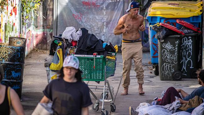 Acland St traders fear nearby drug use will deter customers from the shopping strip. Picture: Jason Edwards