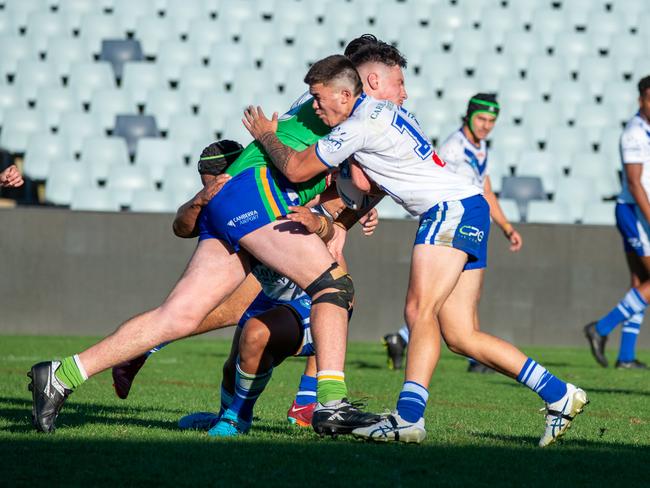 Canberra prop Jesse Milin during his time in Harold Matthews Cup. Picture Thomas Lisson