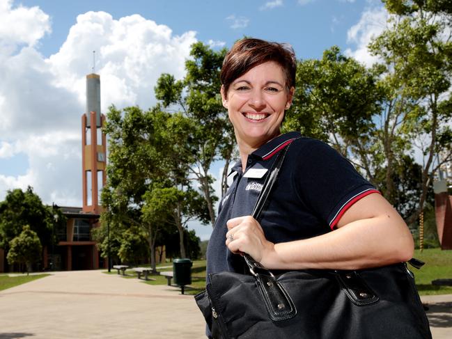 Griffith University's nursing and midwifery program has been named the best in the state. Student midwife Helene Neale, at Griffith University Logan Campus. Picture: Peter Cronin