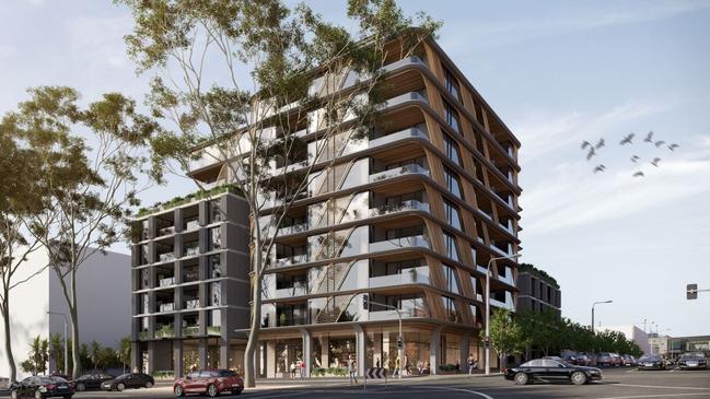 Artist impression of the proposed development at 1-3a Yarra St and 88 Brougham St.