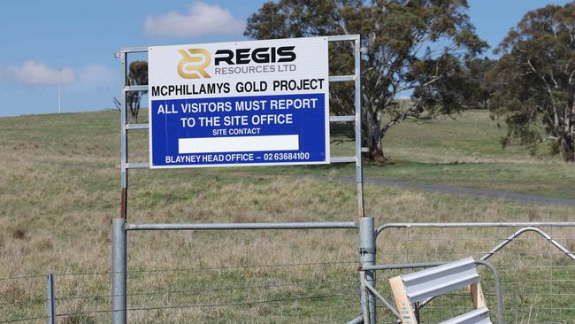 The entrance to McPhillamys Gold Project in NSW, which Regis Resources now says is unviable.