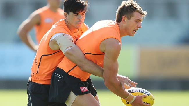 Patrick Cripps prepares for a likely George Hewett tag this weekend.