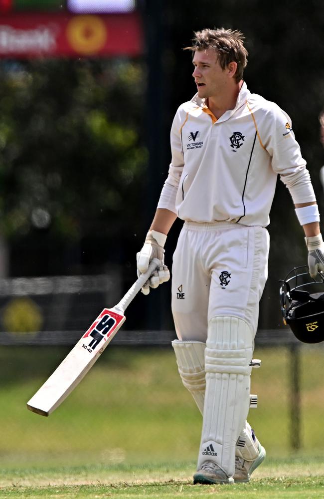 Dan Scholz scored his maiden Victorian Premier Cricket century. Picture: Andy Brownbill