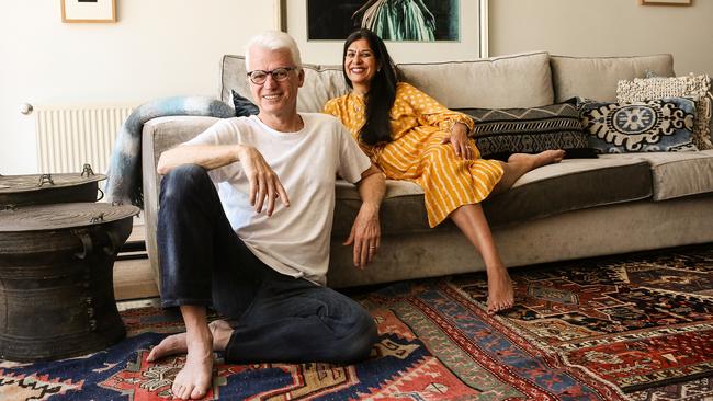 Peter Cooper and his wife Suparna Bhasin, in Melbourne. Picture: Julian Kingma