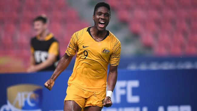 Adelaide United's Al Hassan Toure representing Australia's U23s during the Tokyo 2020 Olympic Games qualifying tournament in Thailand. Picture: Asian Football Confederation