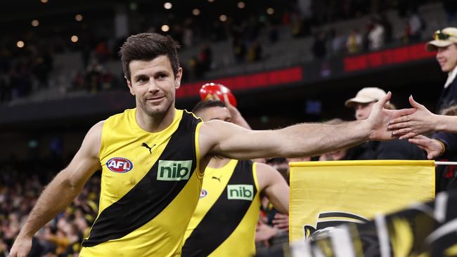 Former captain Trent Cotchin may be edged out of Richmond’s starting midfield by some new recruits. Picture: Getty Images