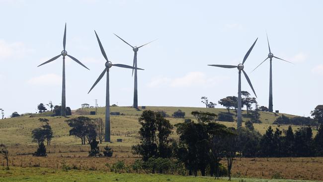 File: Wind turbines at the Windy Hill wind farm near Ravenshoe, Far North Queensland. Picture: Brendan Radke