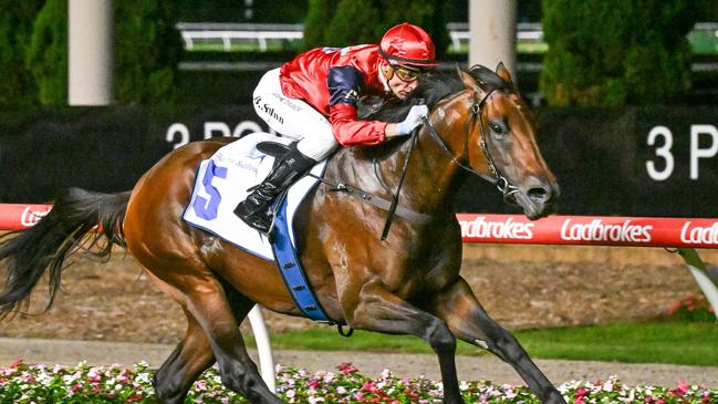 Schwarz ridden by Blake Shinn wins the Clamms Seafood Australia Stakes at Moonee Valley Racecourse on January 24, 2025 in Moonee Ponds, Australia. (Photo by Reg Ryan/Racing Photos via Getty Images)