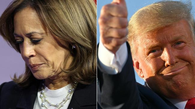 It was meant to be incredibly tight, but Donald Trump absolutely creamed Kamala Harris. Picture: AFP