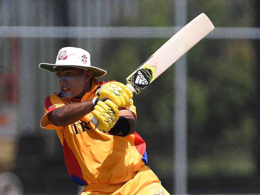 Antum Naqvi made an even 100 against Waratah on Saturday. Picture: Felicity Elliott/NT Cricket.