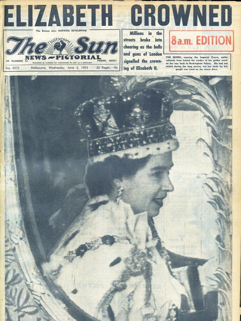 The Sun’s front page on June 3, 1953.