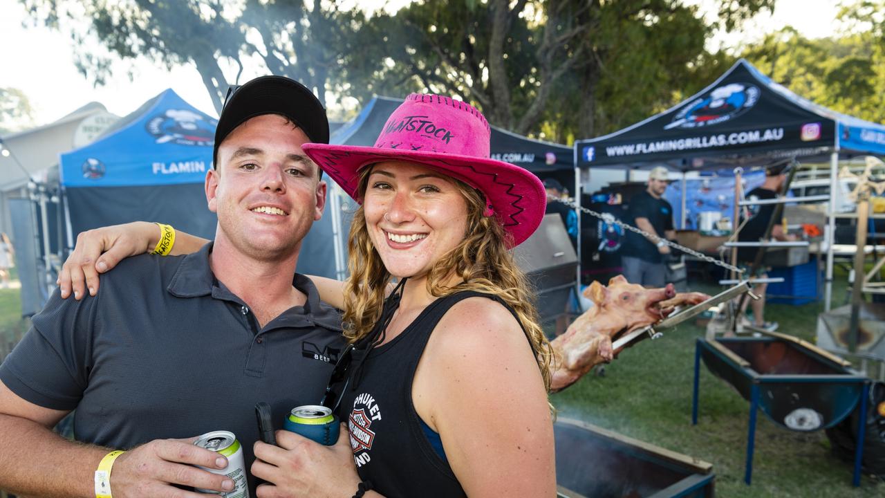 Denzel Cumming and Breeanna Brookes at Meatstock at Toowoomba Showgrounds, Friday, April 8, 2022. Picture: Kevin Farmer