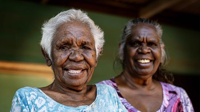 Bidyadanga Aboriginal community residents Cecilia Bennett, left, and her sister Barbara White. Picture: Colin Murty