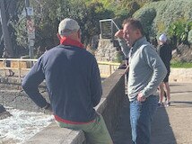 Tony Abbott spotted maskless in Manly. Picture: Supplied