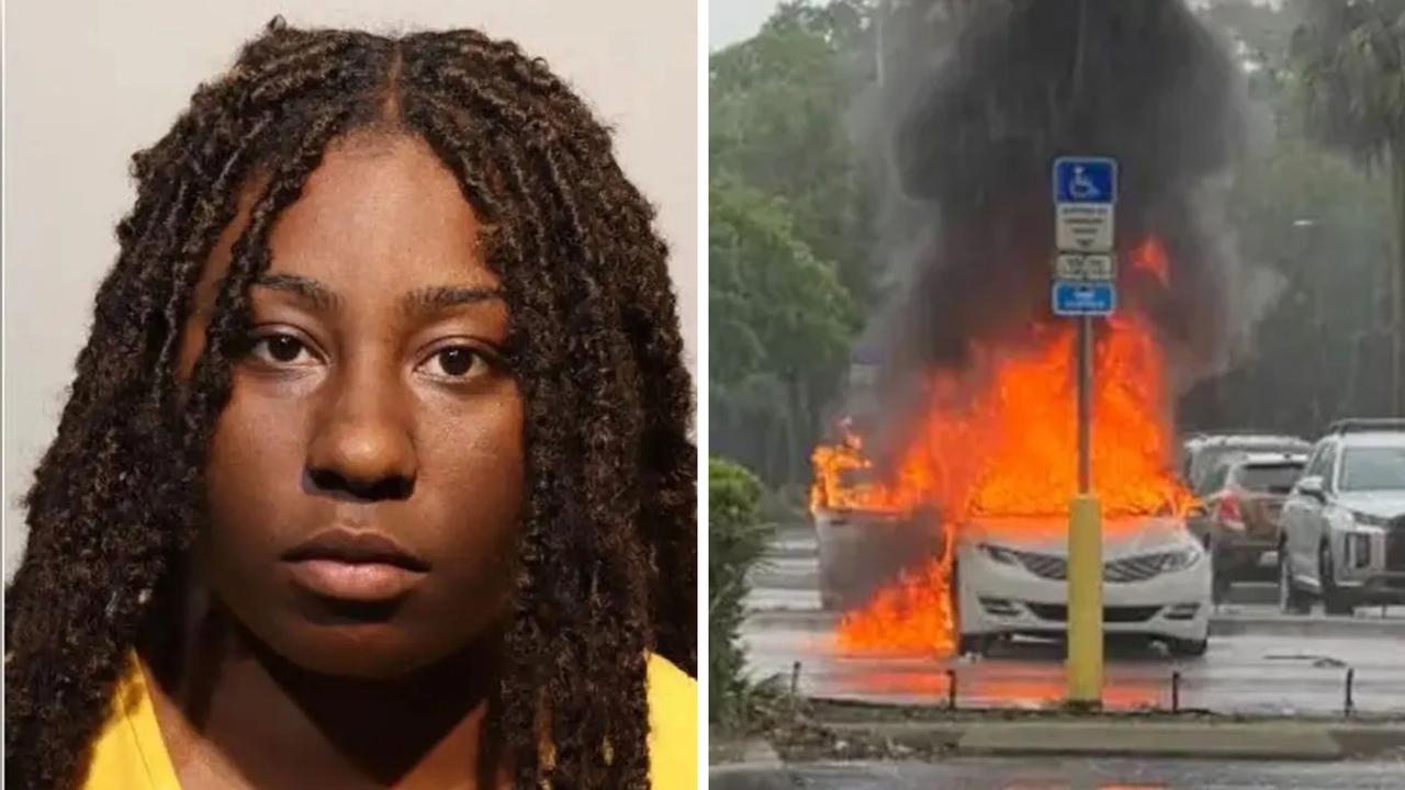 Alicia Moore, 24, was charged with aggravated child neglect and arson. Picture: City of Orlando