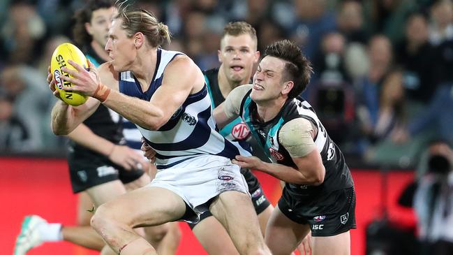 Few players have played as many roles as Geelong's Mark Blicavs, who will play in his first Grand Final on Saturday.