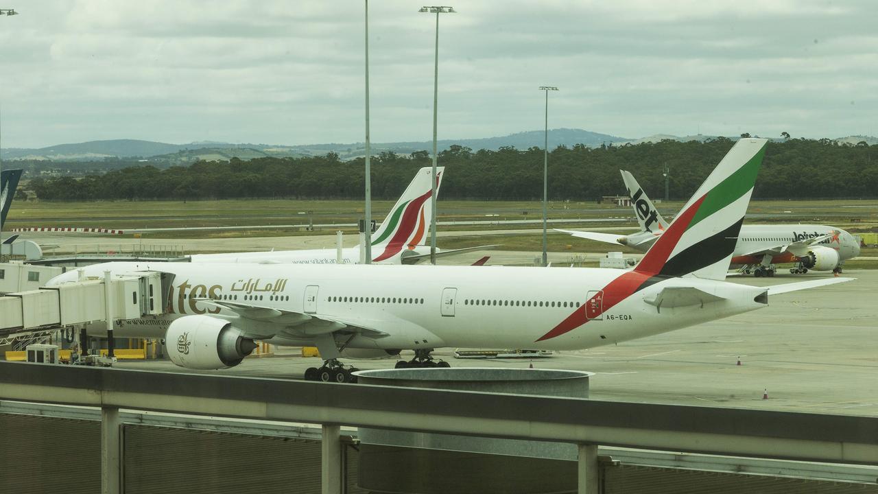 Emirates has suspended flights to Australia’s three biggest cities. Picture: Rob Leeson