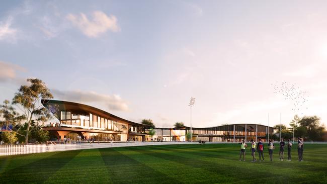 Artist impressions of the Adelaide Crows’ failed proposal for headquarters at the Brompton Gasworks.