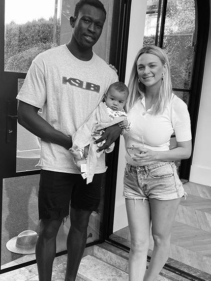 Daw and partner Emily McKay with their baby son Hendrix. Picture: Instagram