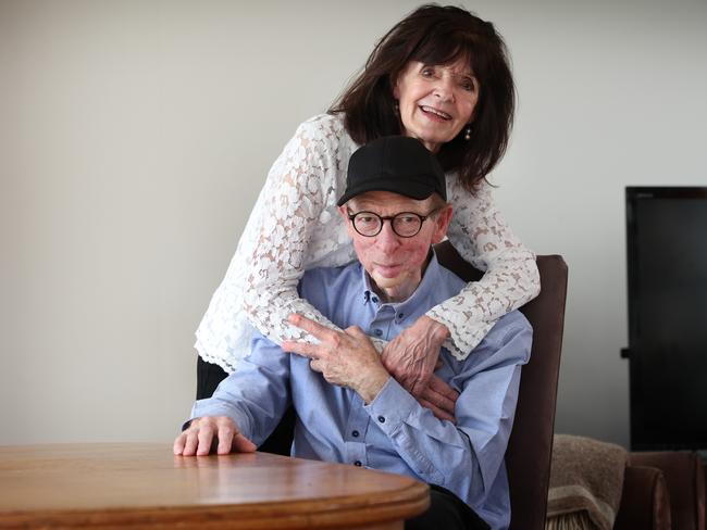 John Blackman at home with his wife Cecile, who he married in 1972. Picture: David Caird