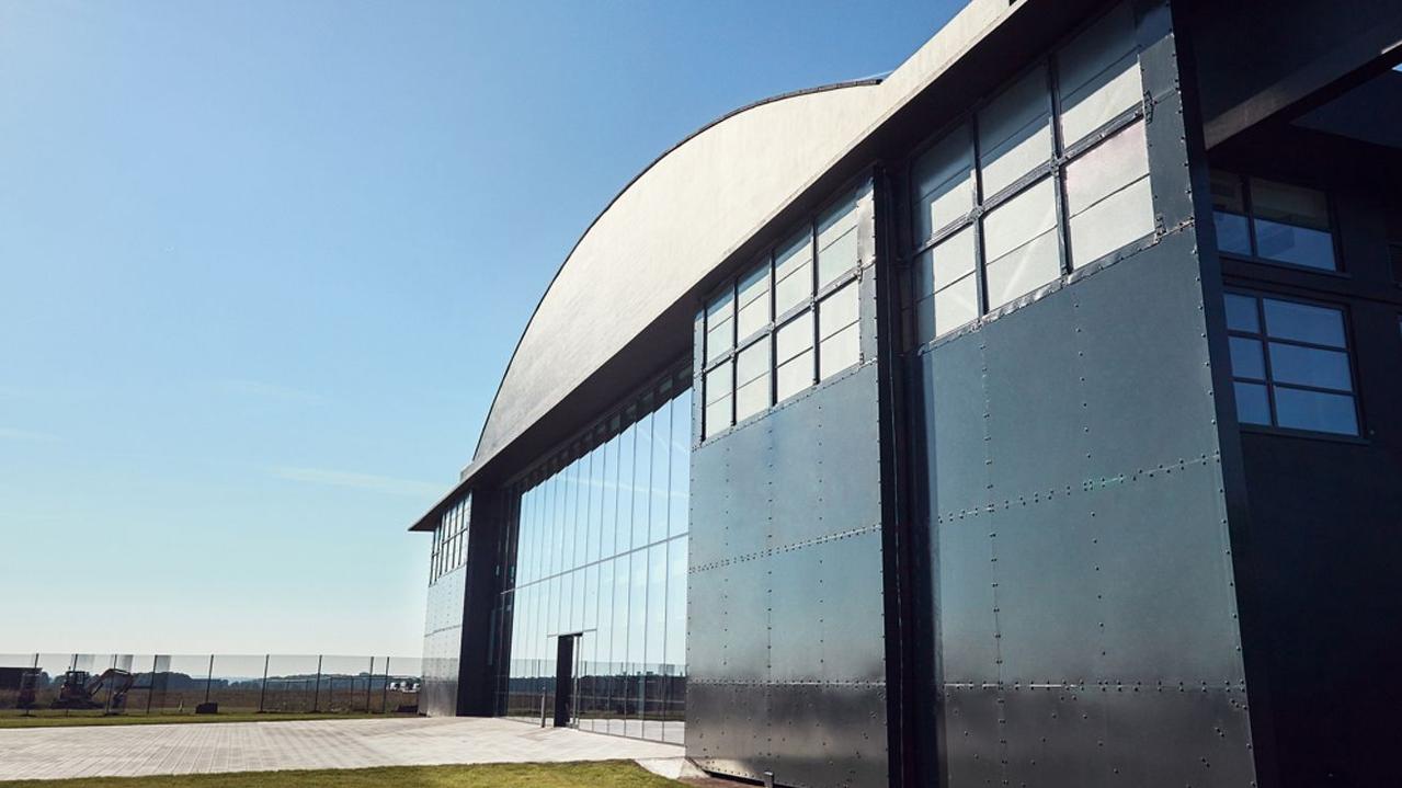 The former WWII hangar Dyson is now using for ventilators after the closure of the electric car development.