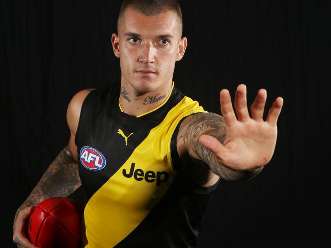 Richmond star Dustin Martin famously partnered with Bonds and Puma. Picture: Michael Klein