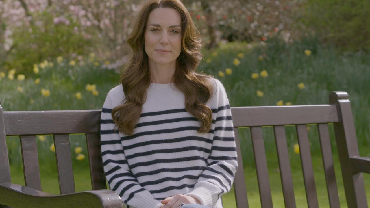 A still from the video of the Princess of Wales announcing her shock diagnosis. Picture: BBC Studios/Kensington Palace via Getty Images)