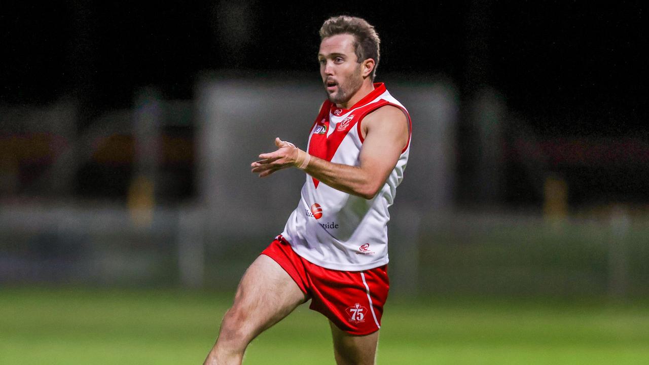 Abe Ankers has captained Federal to a perfect start in 2023. Picture: Charlie Lowson / AFLNT Media