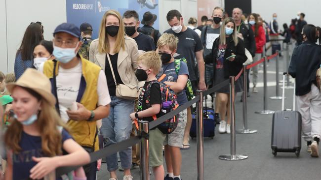 Staff shortages at airports created travel chaos across the country. Picture: David Crosling