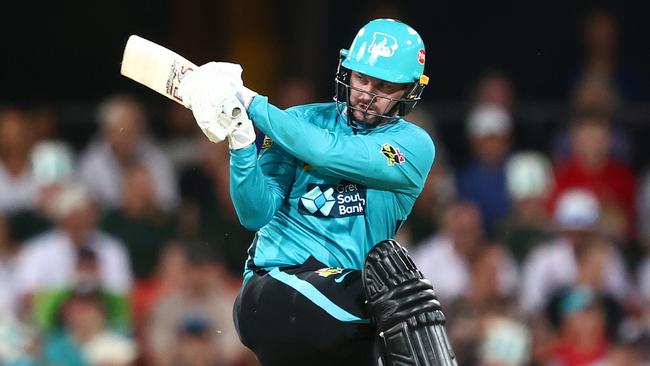 GOLD COAST, AUSTRALIA - DECEMBER 29: Colin Munro of the Heat bats during the Men's Big Bash League match between the Brisbane Heat and the Sydney Thunder at Metricon Stadium, on December 29, 2022, in Gold Coast, Australia. (Photo by Chris Hyde/Getty Images)