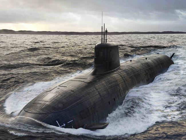 Imagery supplied by defence for coverage of the DSR -  Nuclear Powered Submarine - Virginia Class - Digital Mock-up - Surface