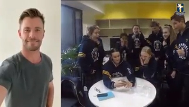 Chris Hemsworth video message to Immanuel College students