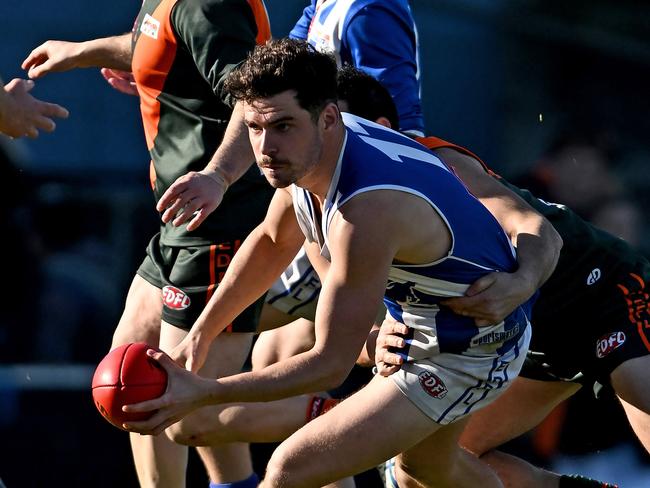 Oak ParkÃs Cameron Milich during the EDFL Division 2 Grand Final between Keilor Park and Oak Park in Essendon, Saturday, Sept. 3, 2022. Picture: Andy Brownbill