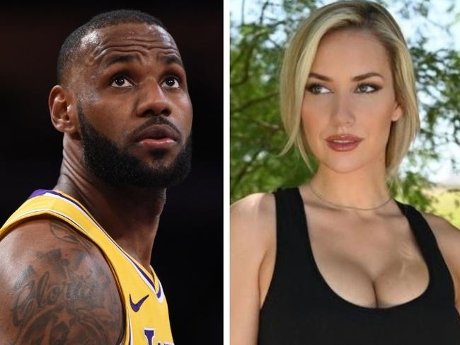 LeBron James and Paige Spiranac.