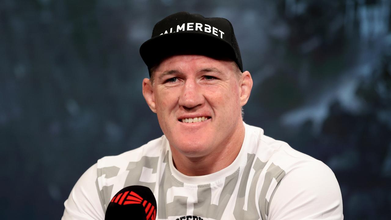 Paul Gallen has labelled his opponent a “soft c**k” for not attending a media day in Sydney. Photo: Getty Images