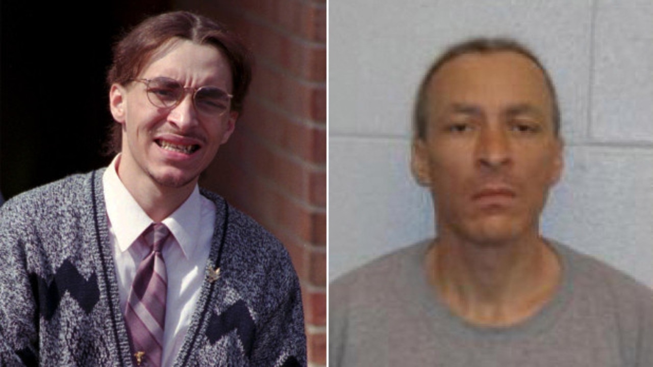 Larry Demery is seen in 1996 and his most recent mugshot.