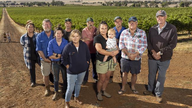 Heathcote wine producers who are concerned their wishes will be overlooked as the government considers an 800Ha solar farm in the middle of the renowned region. Residents on Colbinabbin Estate winery. Picture: Alex Coppel.