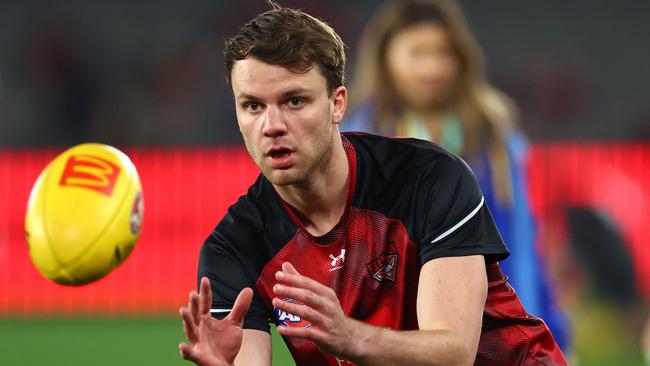 Jordan Ridley was subbed out hurt against St Kilda. Picture: Quinn Rooney/Getty Images