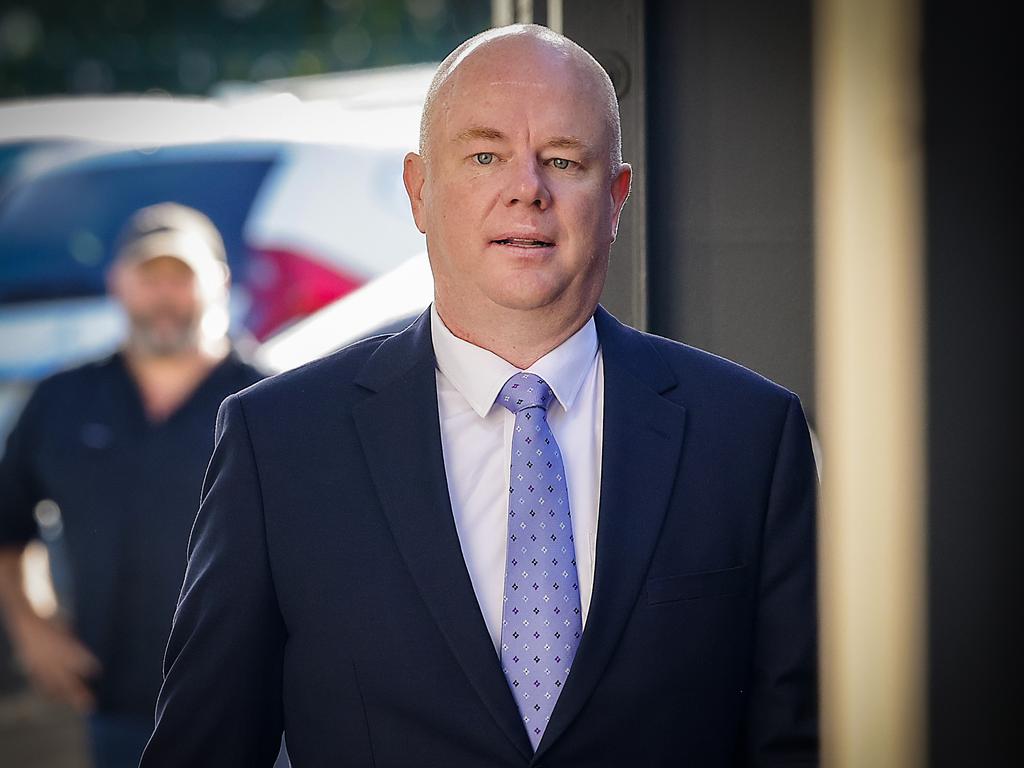 Simon Patterson, the estranged husband of Erin Patterson, arrives at court to give evidence. Picture: NewsWire/Ian Currie