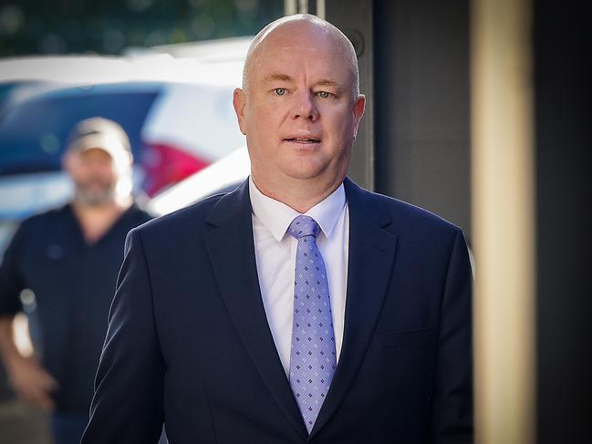 Simon Patterson, the estranged husband of Erin Patterson, arrives at court to give evidence. Picture: NewsWire/Ian Currie