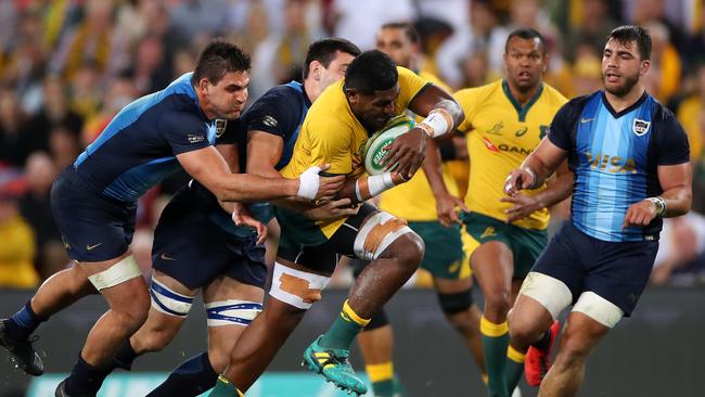 Isi Naisarani proved a backrow powerhouse against the Pumas. Picture: Getty