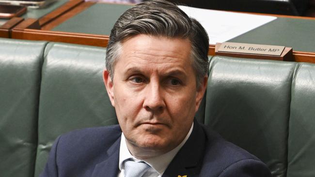 Minister for Health and Aged Care Mark Butler during Question Time at Parliament House in Canberra. Picture: NewsWire / Martin Ollman